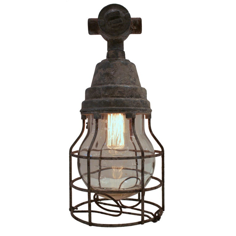 Industrial Lantern Table Lamp at 1stdibs