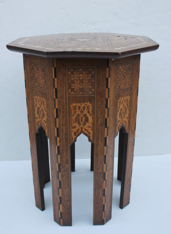 Moroccan Syrian Octagonal Side Table