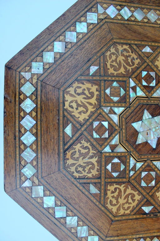 Mother-of-Pearl Syrian Octagonal Side Table