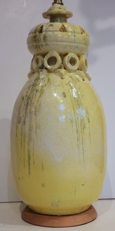 Italian Hand Thrown Ceramic Lamp 1