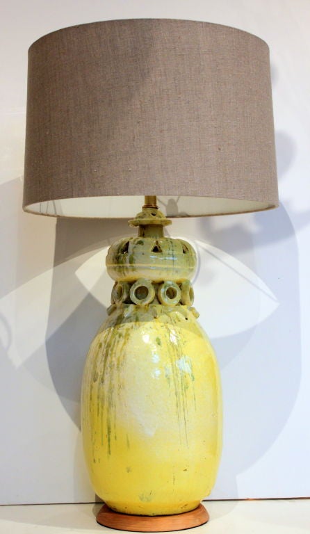 Italian Hand Thrown Ceramic Lamp 3
