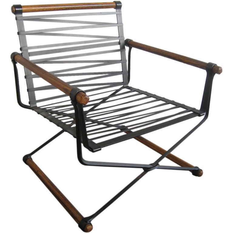 Set Of 4 Cleo Baldon Campaign Style Arm Chairs