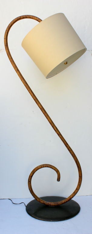 S Bent Wood  Floor Lamp