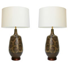 Pair of  Ceramic Lamps