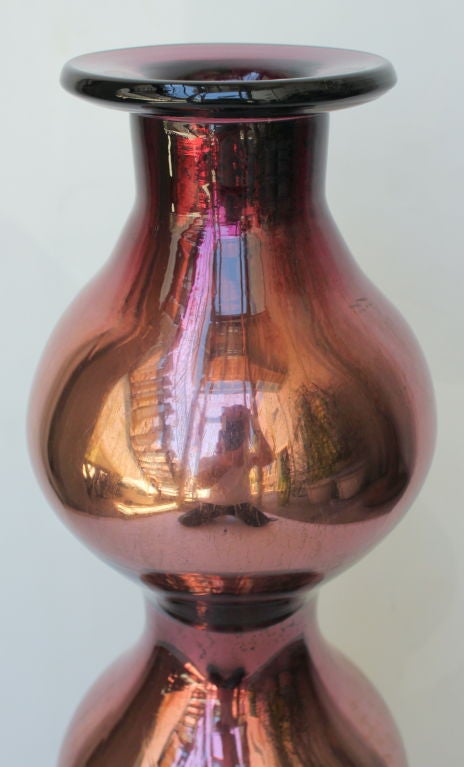 Mid-20th Century Purple Mercury Glass Vase