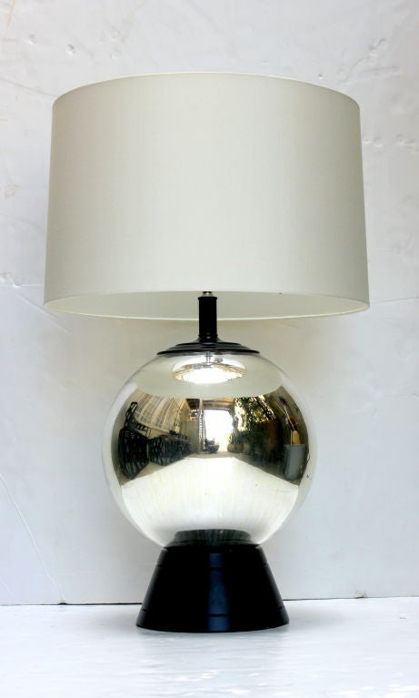 Mid-20th Century Mercury Glass Lamp For Sale