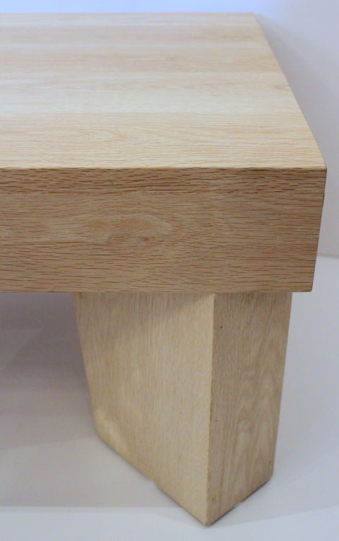 Mid-20th Century White Oak Cocktail Table For Sale