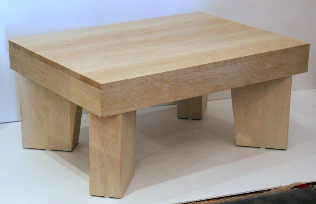 White Oak Cocktail Table For Sale 1