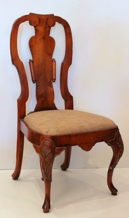 Pair of Queen Anne Chairs For Sale 2