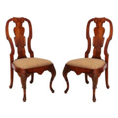 Vintage Pair of Queen Anne Chairs