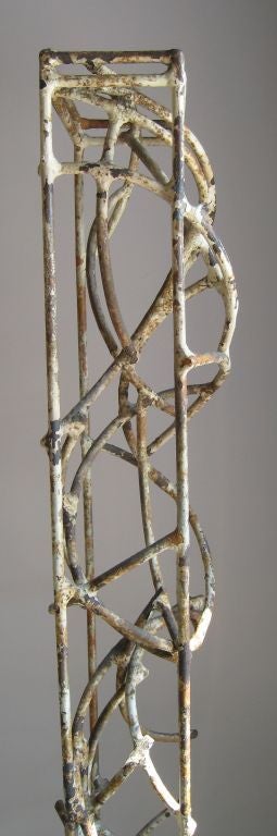 Mid-20th Century Pair of Iron Columnar Sculptures by Artist Bruce Ferguson For Sale