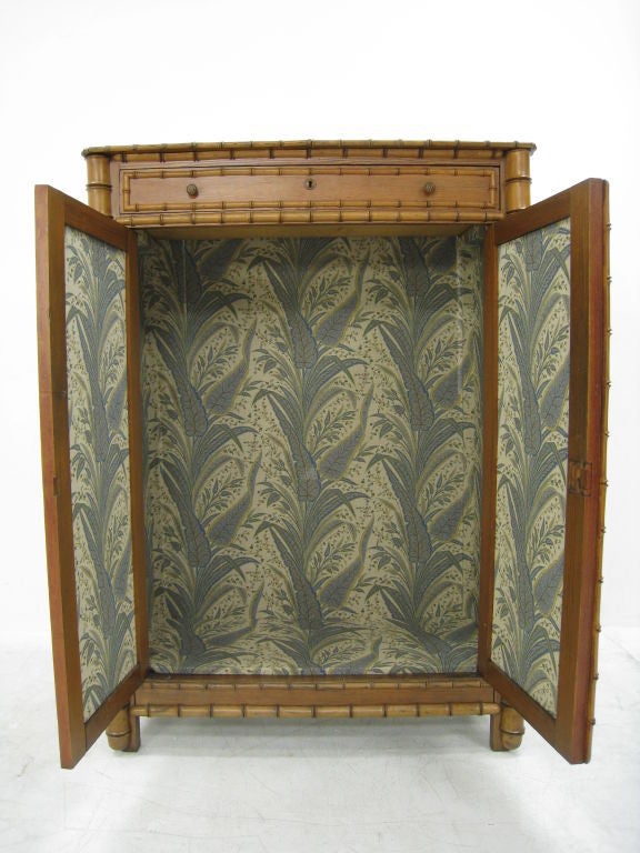 Faux Bamboo Early 20th Century English Tall Cabinet