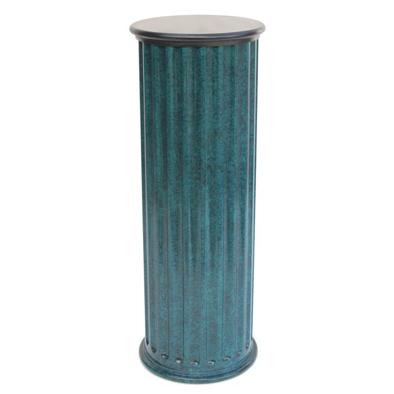 Lacquered Wood Pedestal For Sale