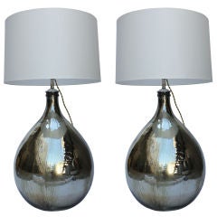 Vintage X-Large Pair of Mercury Lamps