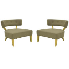 Pair of Large  Grosfeld House Klismos  Chairs