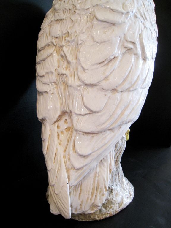 Terracotta Large Italian Glazed Terra Cotta Eagle