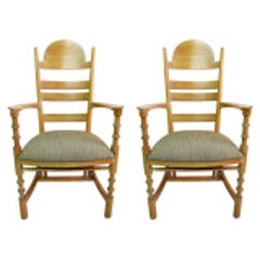 Set of 6 Herman DeVries Oak Chairs 7