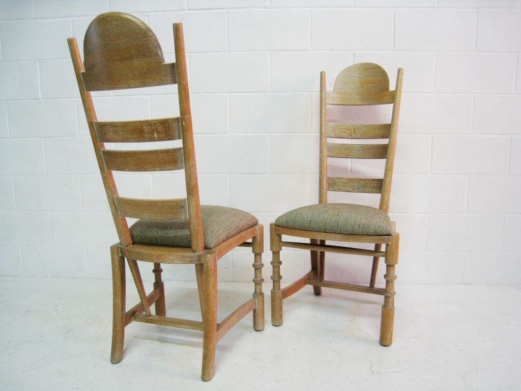 Set of 6 Herman DeVries Oak Chairs For Sale 1