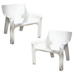 Pair of Vico Magistretti "Gaudi " Chairs for Artimede
