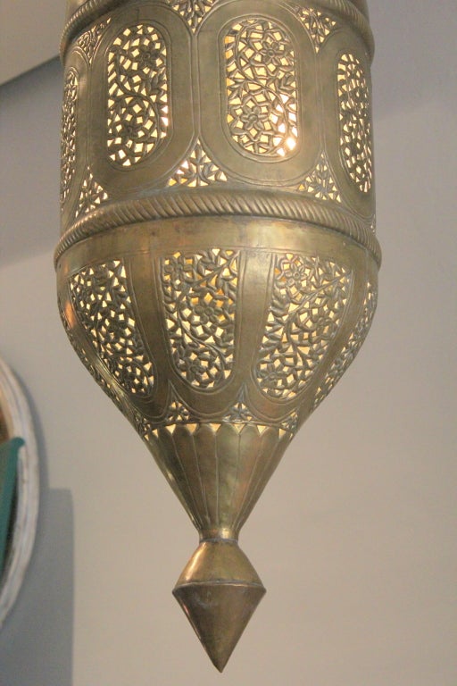Mid-20th Century Brass Moroccan Lantern
