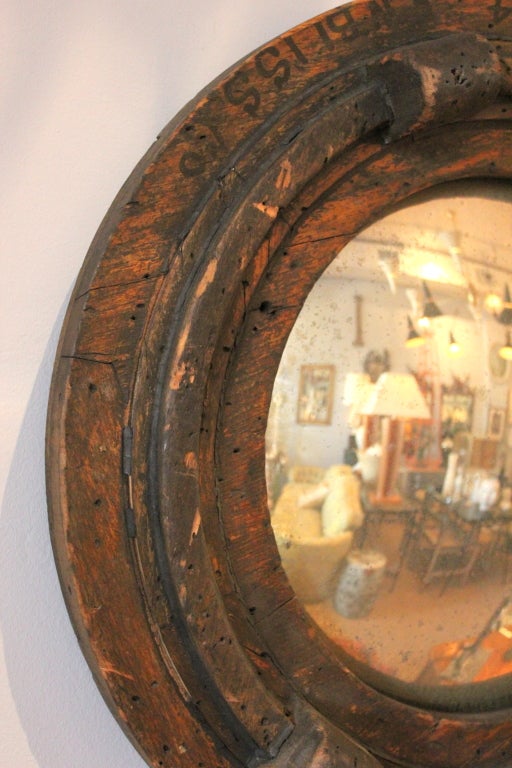 Early 20th Century Mold Mounted as a Mirror II In Good Condition In Los Angeles, CA
