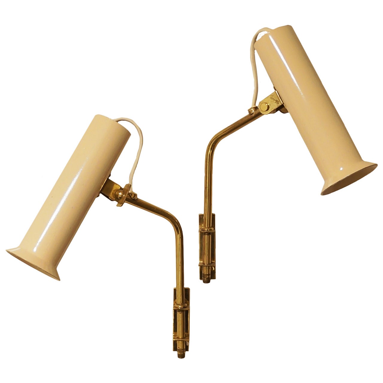 Tapio Wirkkala Adjustable Reading Lamps or Sconces, 1950s