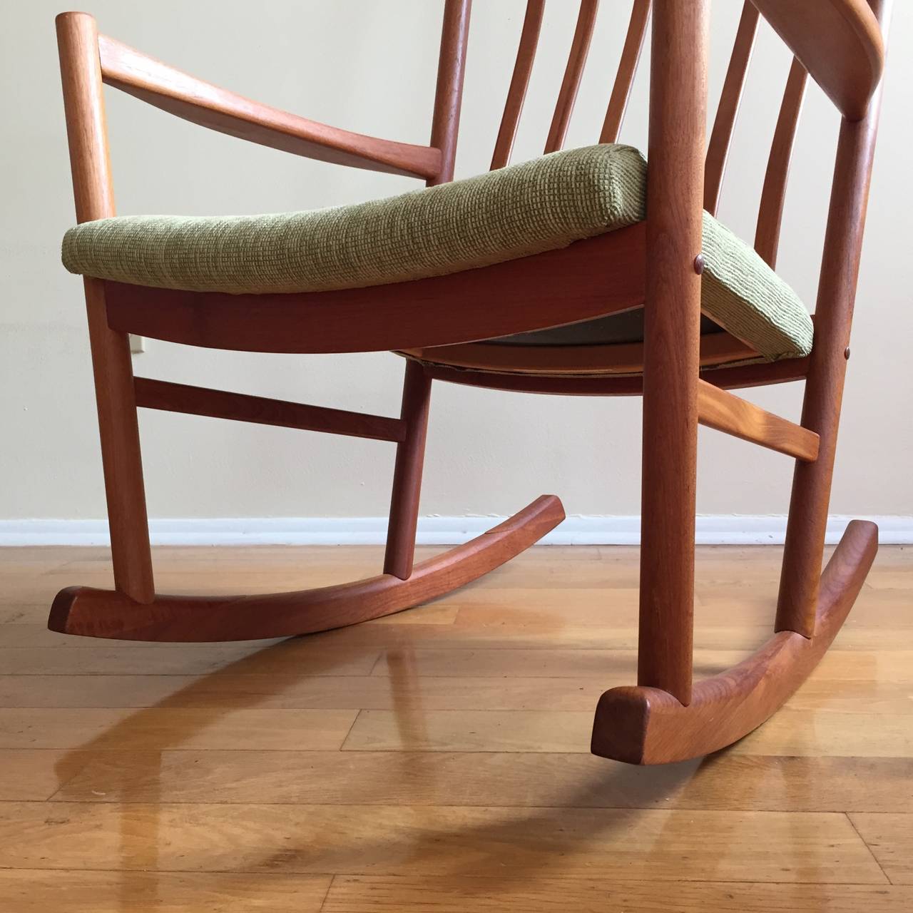 Mid-Century Modern Hans Wegner Teak Rocking Chair