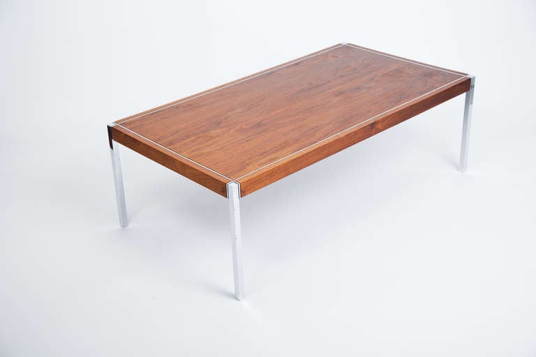 Richard Schultz

coffee table

Knoll
USA , 1960s
wood, stainless steel
48 w x 26 d x 16 h inches

elegant designed table with clean lines, unrestored from estate.