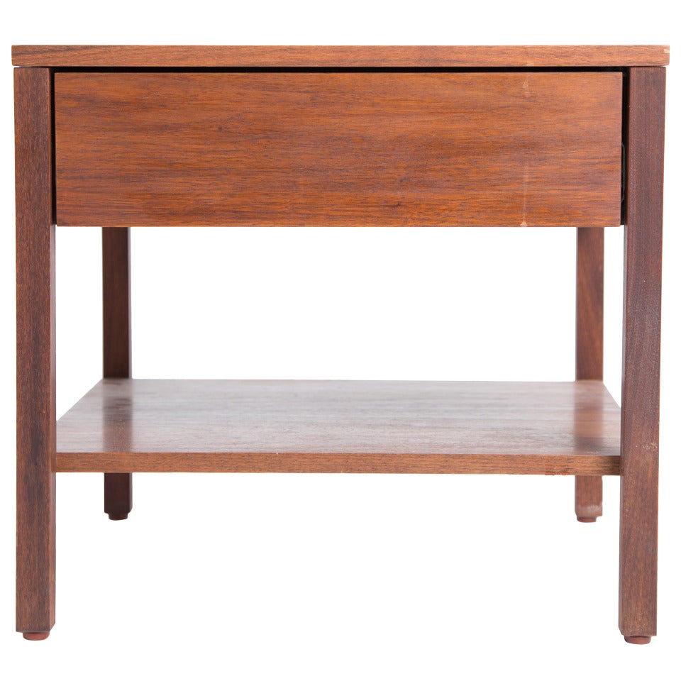 Florence Knoll Nightstand in Walnut For Sale