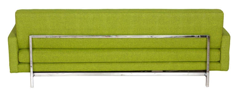 Florence Knoll

daybed

Knoll
USA , c. 1952
steel, upholstery
83 w x 35 d x 28 h inches

Rare Florence Knoll daybed/sofa.  Clean lines combine with simple function for home.  Upholstered in Hallingdal by Kvadrat fabric (designed by Nanna