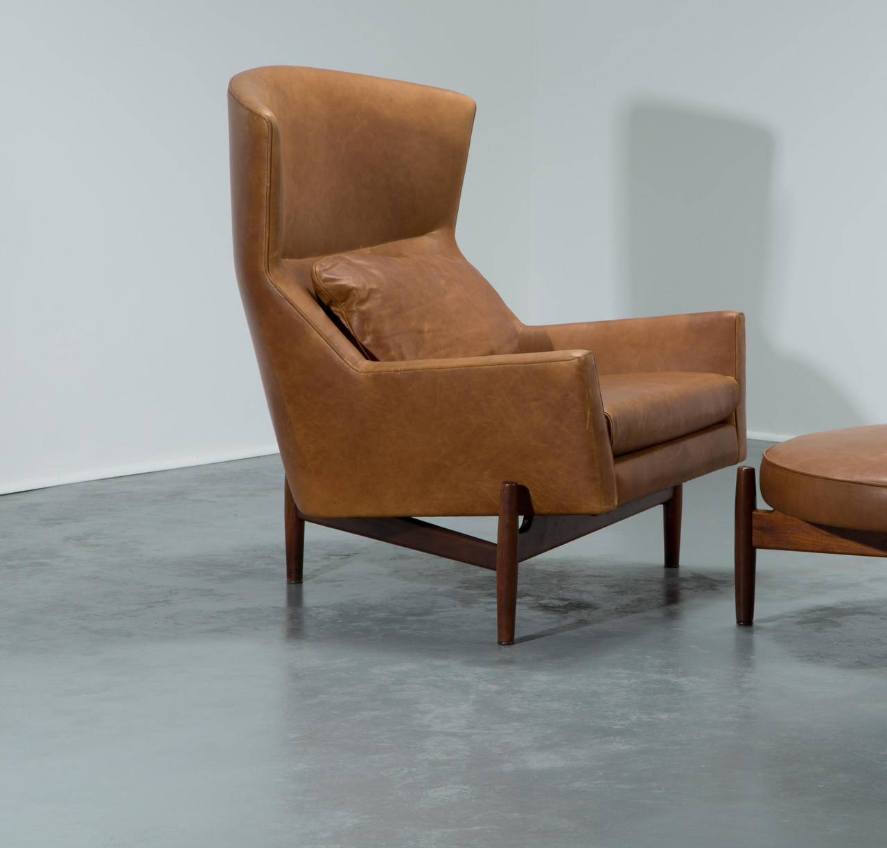 Jens Risom Lounge Chair And Ottoman At 1stdibs Jens Risom Lounge Chair And Ottoman For 1