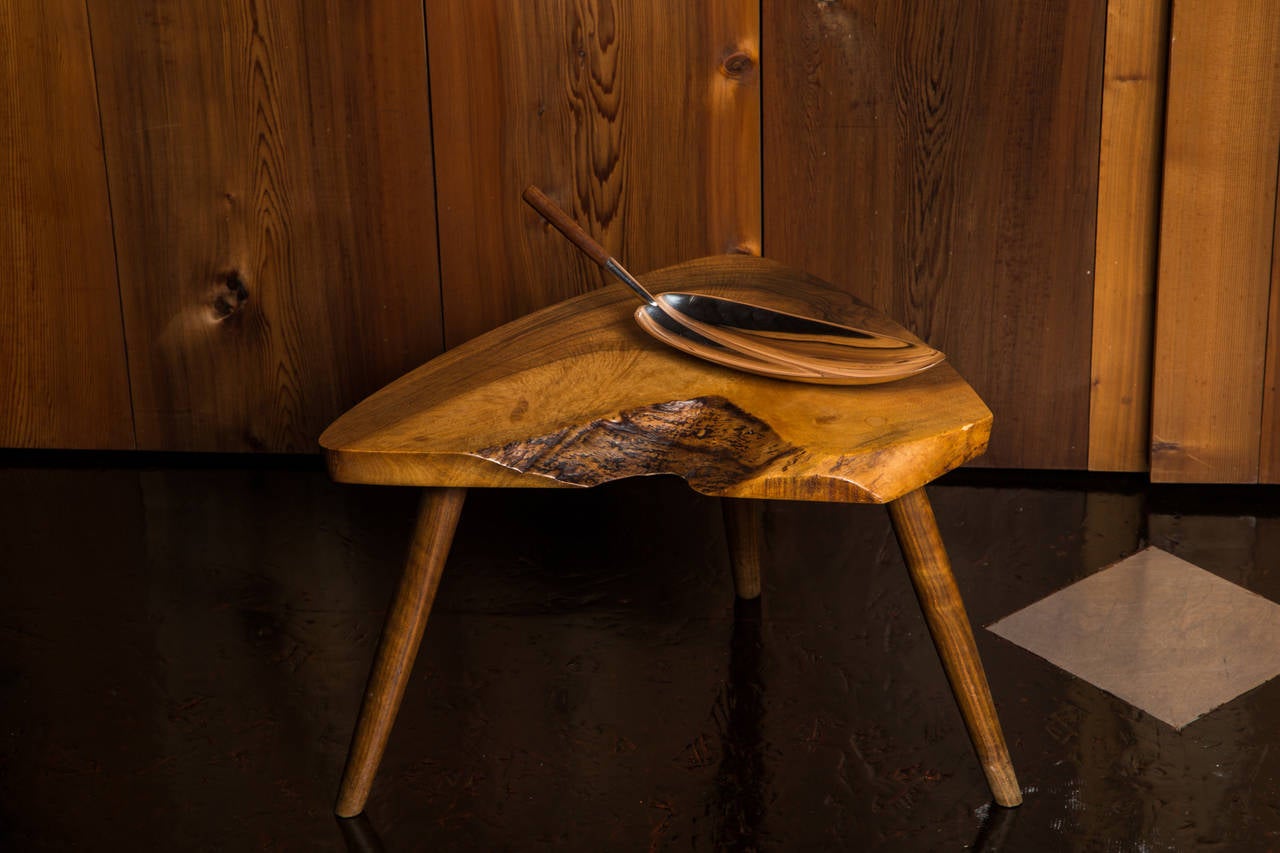 George Nakashima Walnut Plank Footstool or Table, 1973 2