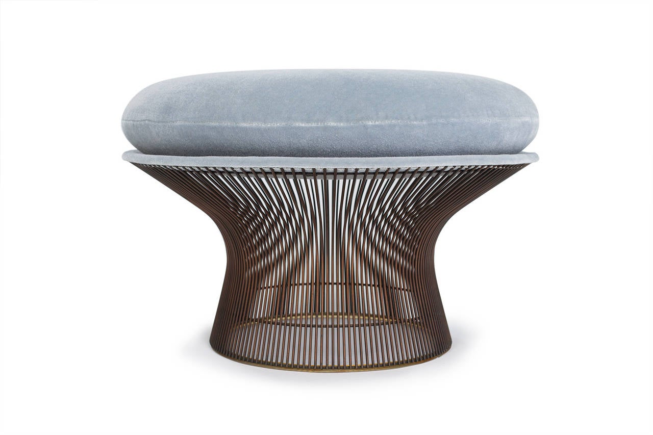 Mid-Century Modern Warren Platner Lounge Chair and Ottoman for Knoll