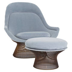 Warren Platner Lounge Chair and Ottoman for Knoll