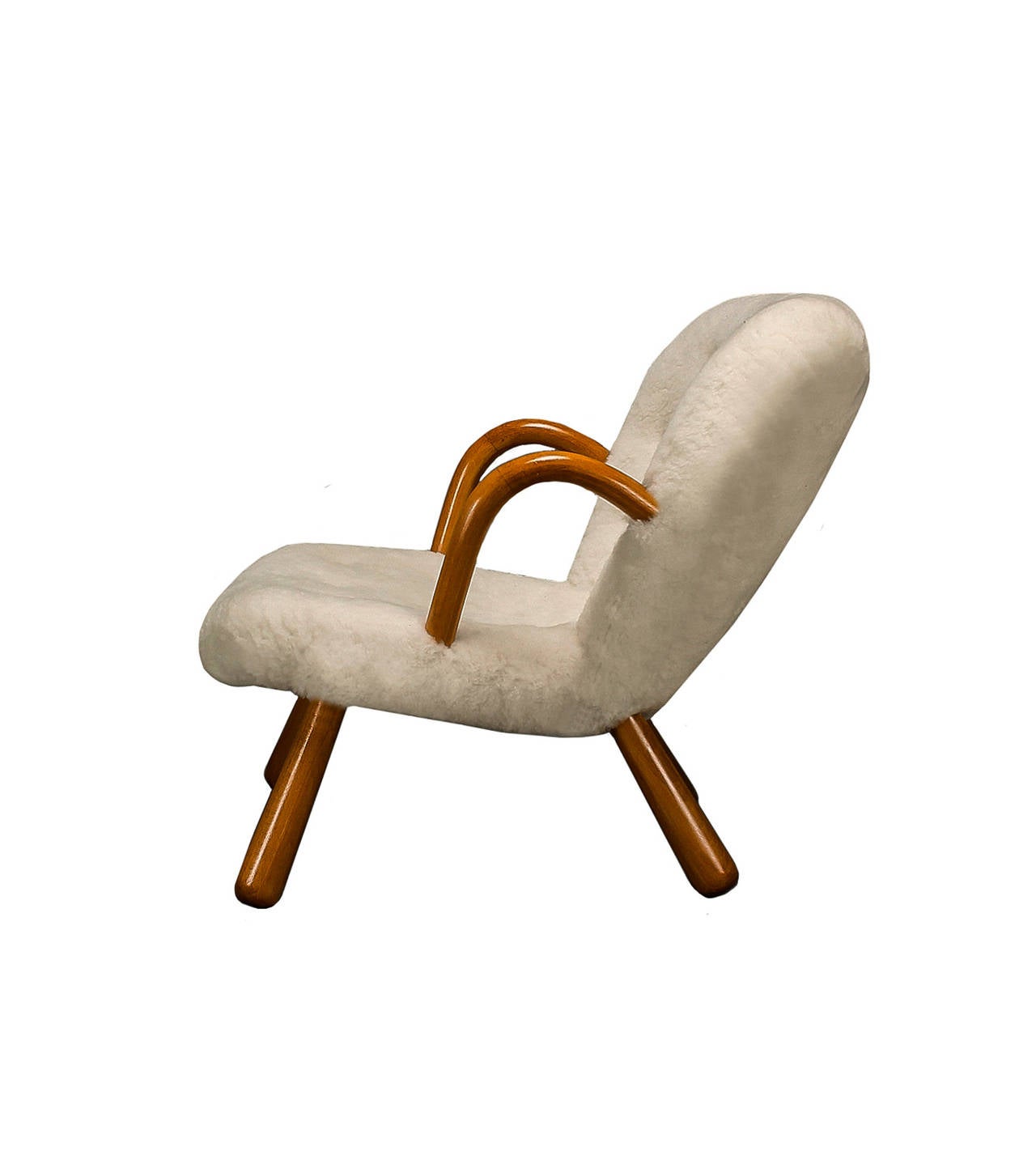 Mid-Century Modern Pair of Philip Arctander Clam Chairs