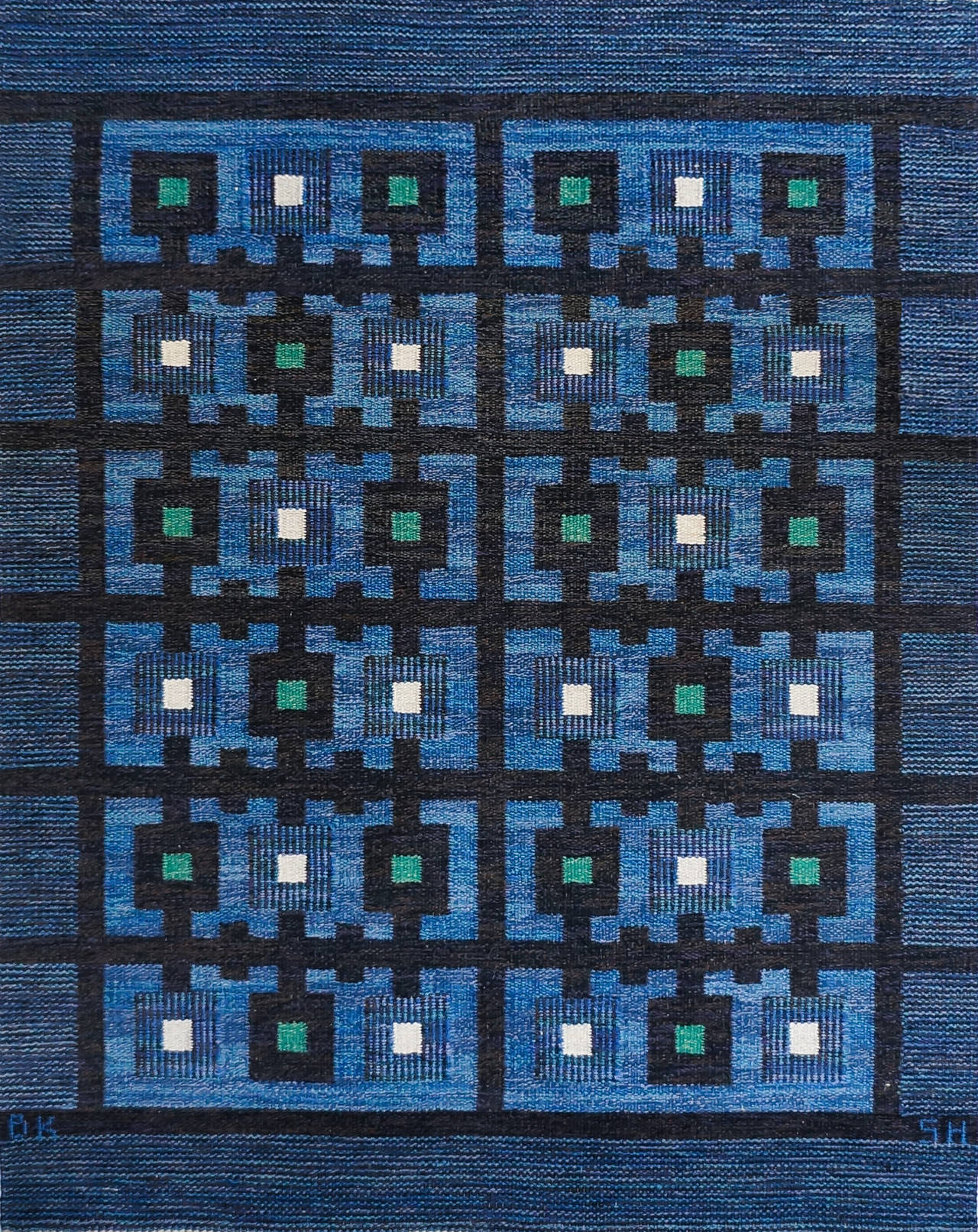 Scandinavian Modern Berit Koenig Flat-Weave Carpet, 