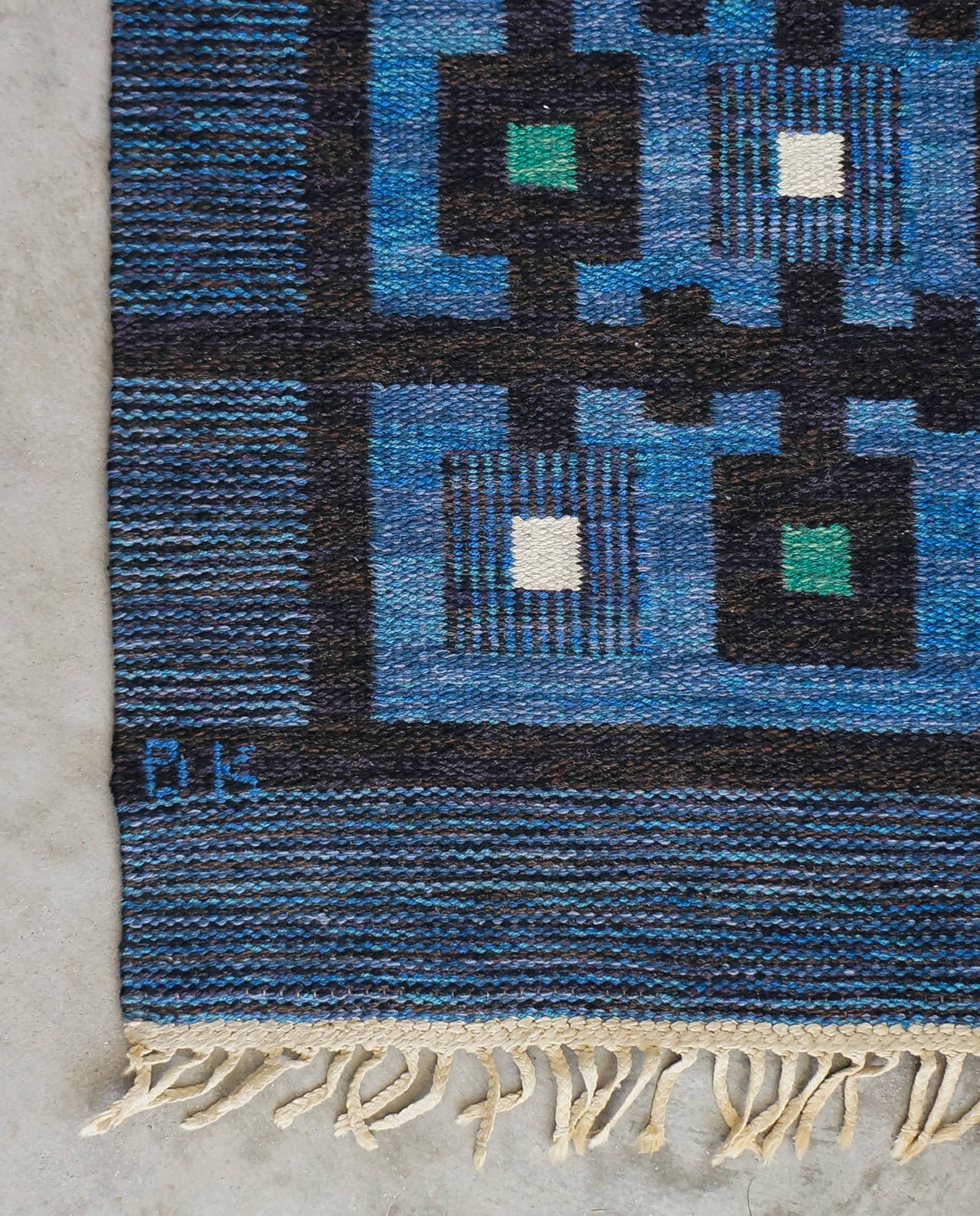 Swedish Berit Koenig Flat-Weave Carpet, 