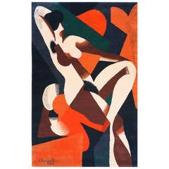 René Magritte, Large Pile Carpet "Femme"