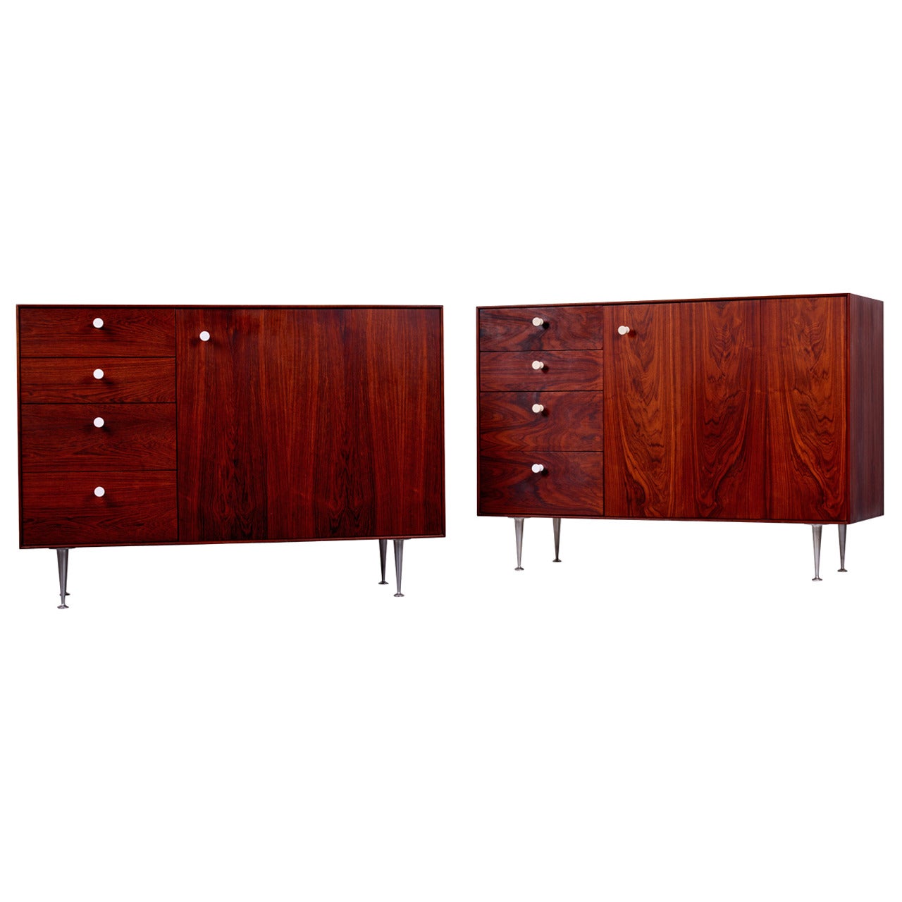 George Nelson & Associates Thin Edge Cabinets in Rosewood, 1952