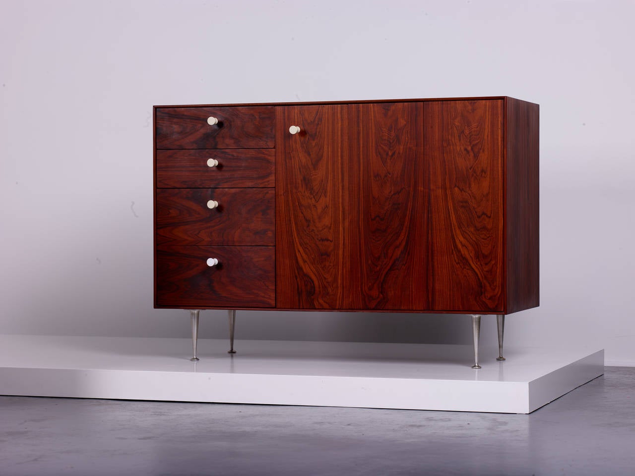 Mid-Century Modern George Nelson & Associates Thin Edge Cabinets in Rosewood, 1952