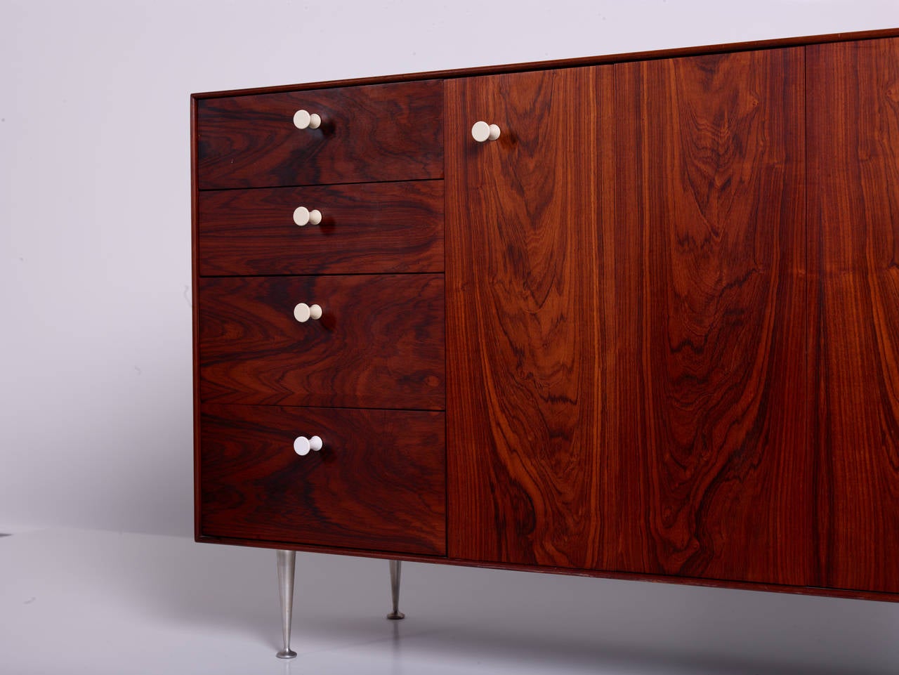 George Nelson & Associates Thin Edge Cabinets in Rosewood, 1952 1