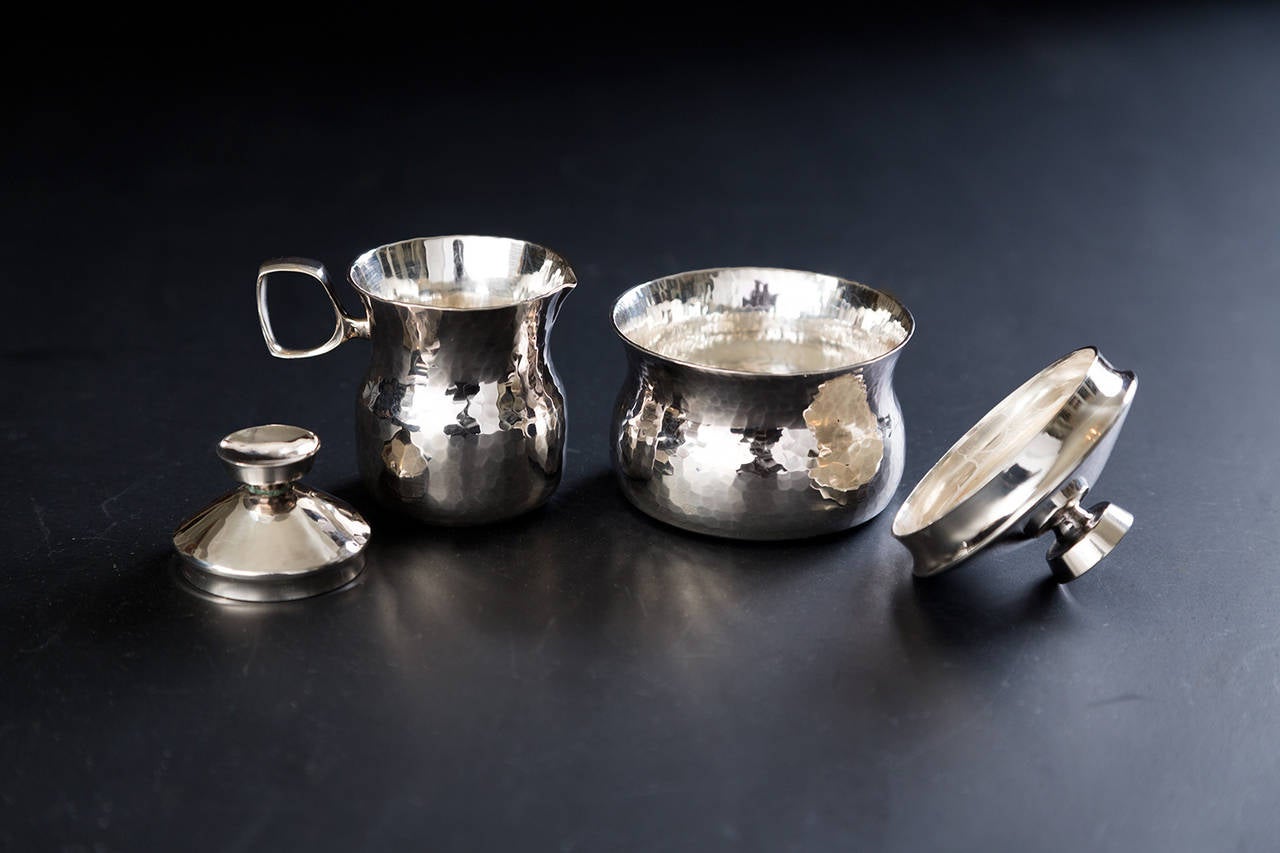 Swedish Eric Löfman Silver Coffee or Tea Service in Sterling Silver, 1960s