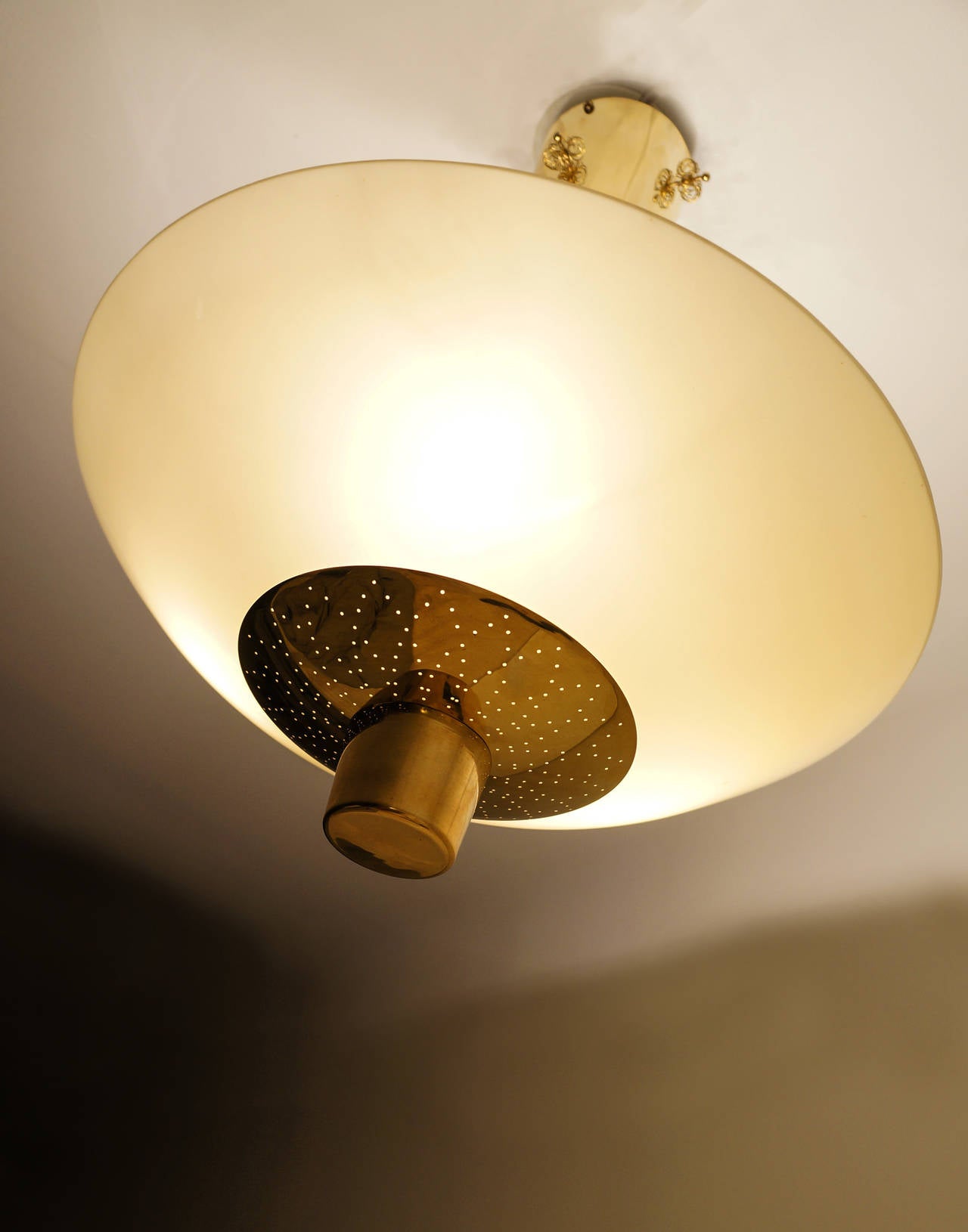 Finnish Paavo Tynell Pair of Custom Ceiling Lights for Taito Oy, 1940s