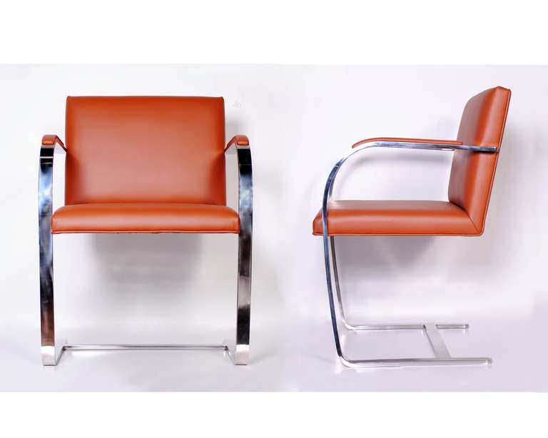 Ludwig Mies Van der Rohe Brno Chairs, Set of Ten
