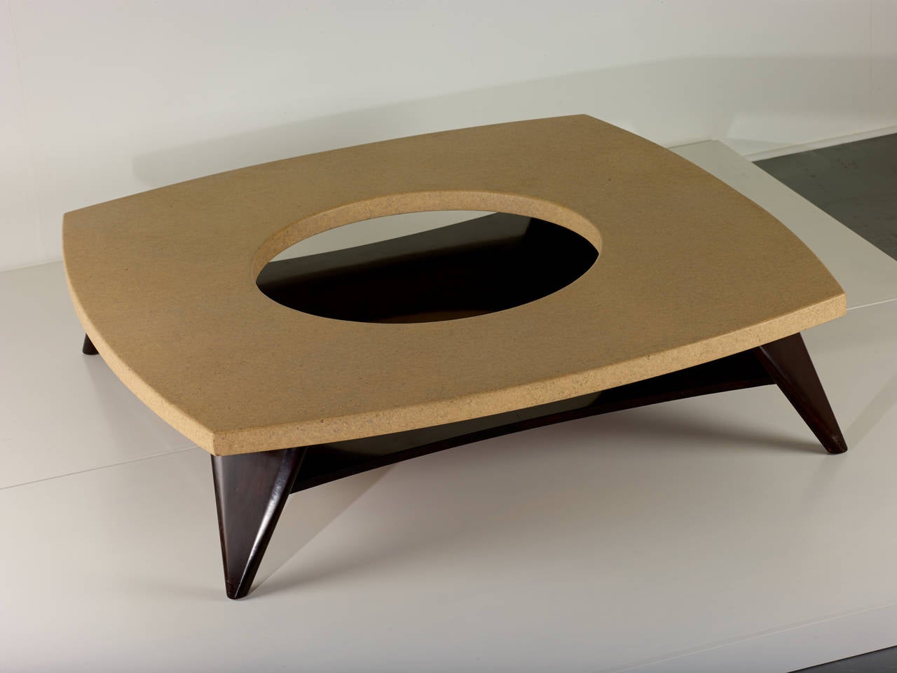 Lacquered Paul Frankl Cork Coffee Table, 1951 For Sale