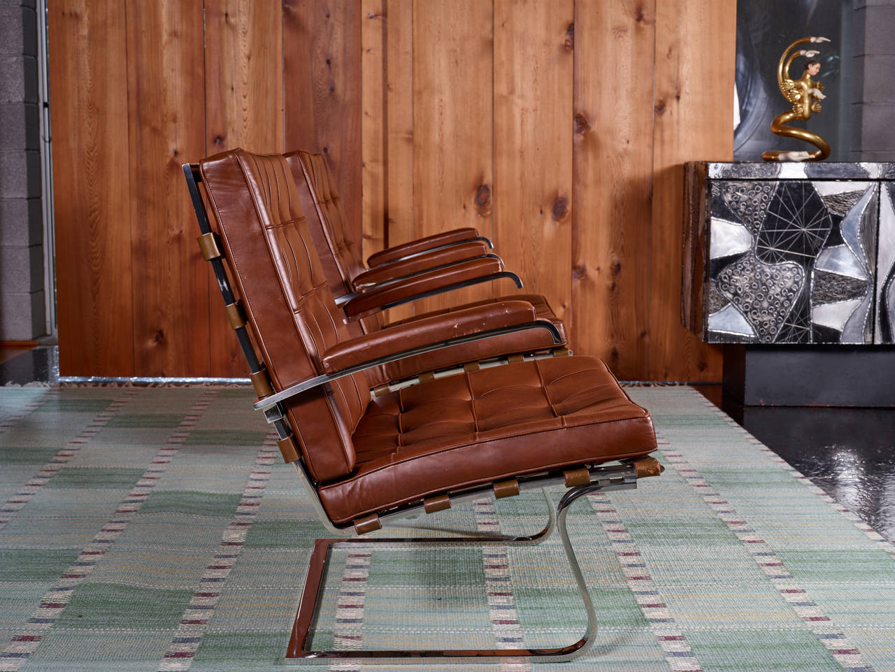 Leather Ludwig Mies van der Rohe Tugendhat Armchairs for Knoll International