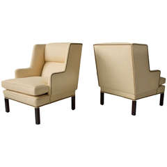 Pair of Edward Wormley for Dunbar Lounge Chairs, 1950s 12