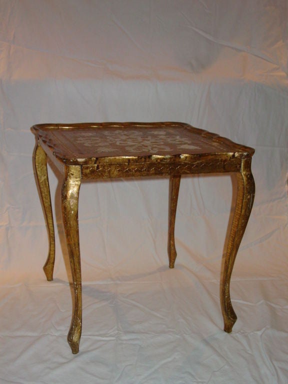 Pair of Florentine  Gilt Tables