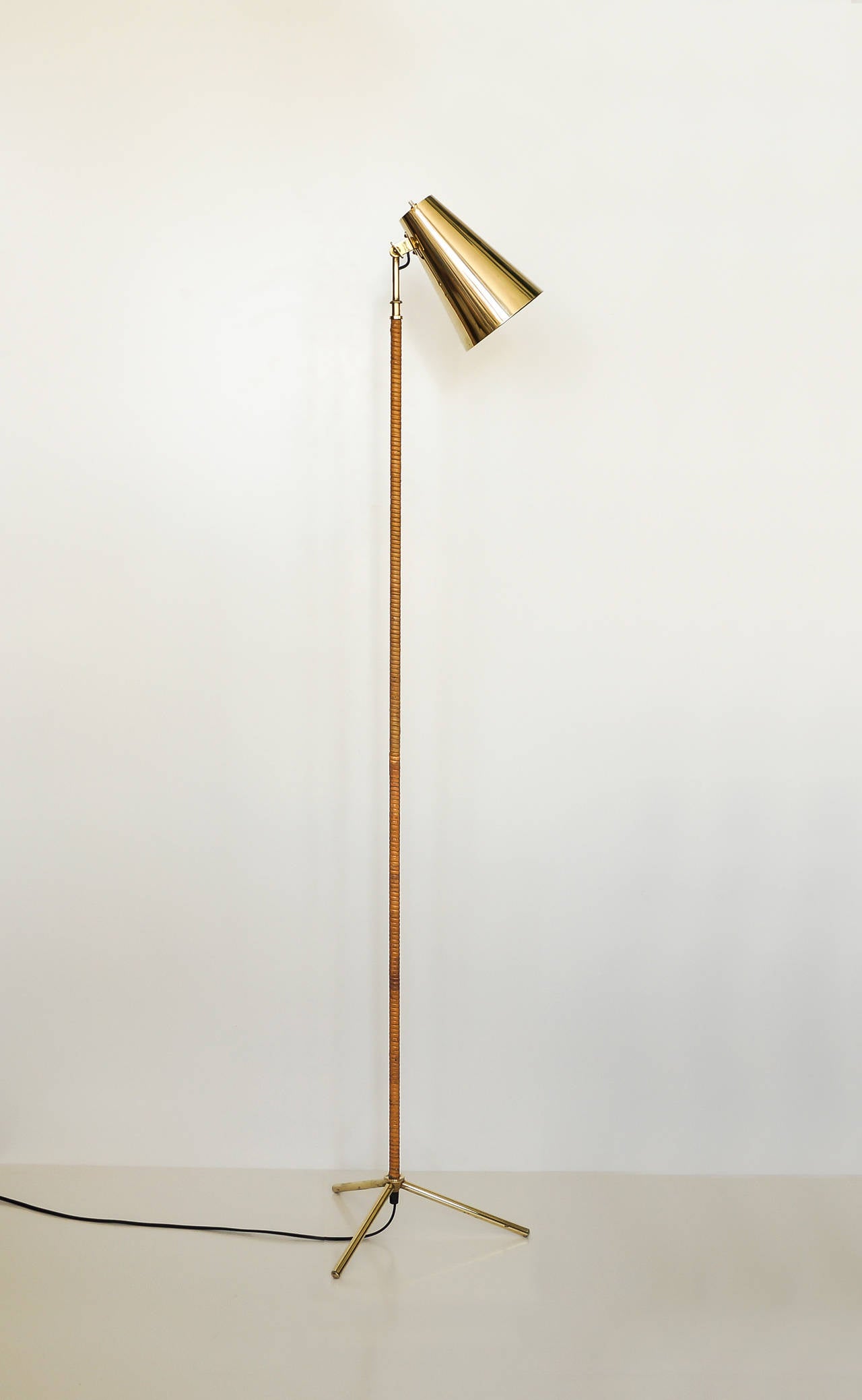 Paavo Tynell.

Floor lamp.

Idman Oy, Finland, early 1950s. Impressed with manufacturer's label 