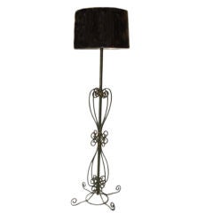 Antique  French Art Deco Iron Floor Lamp